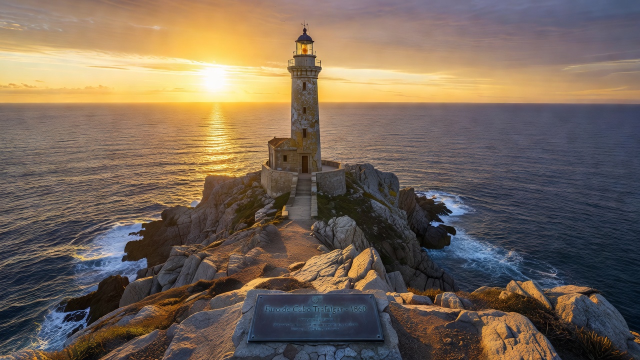 Cabo de Trafalgar, faro y dunas del lugar de la batalla naval de 1805, espacio natural protegido